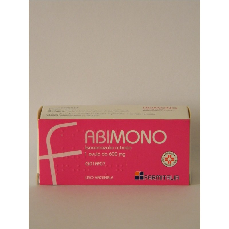 Farmitalia - Soc. Unipers. Abimono 600 Mg Ovulo Vaginale Abimono 1 % Crema Vaginale Isoconazolo Nitrato