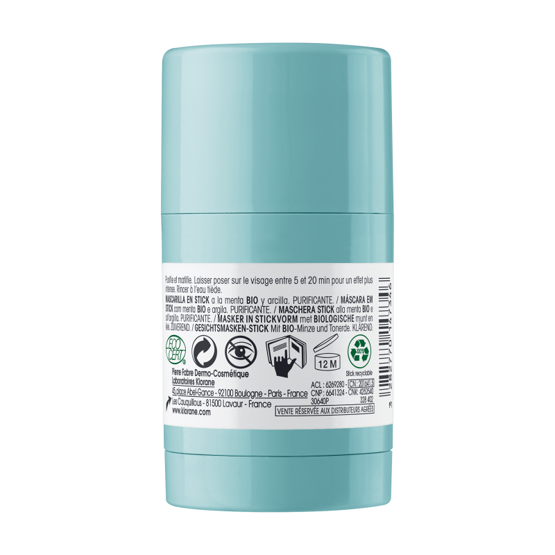 Klorane Maschera Stick Purificante Menta Acquatica 25 G