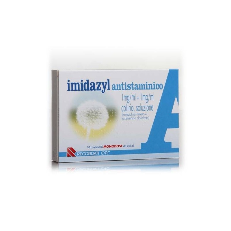 Imidazyl Antistaminico Collirio 10 Flaconcini Monodose per Irritazioni e Allergie Oculari