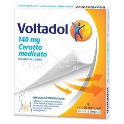 Voltadol 140 mg Cerotto Medicato Farmaco Antinfiammatorio 5 Cerottti per Dolori di Schiena