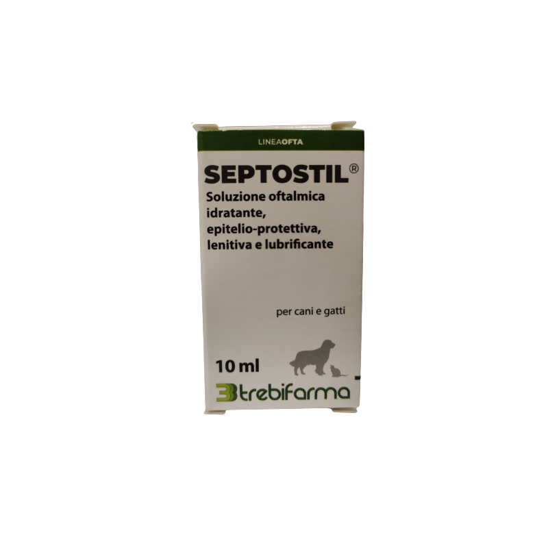 Trebifarma Septostil Soluzione Oftalmica Idratante Epitelio Protettiva Lenitiva Lubrificante Per Cani E Gatti 10 Ml