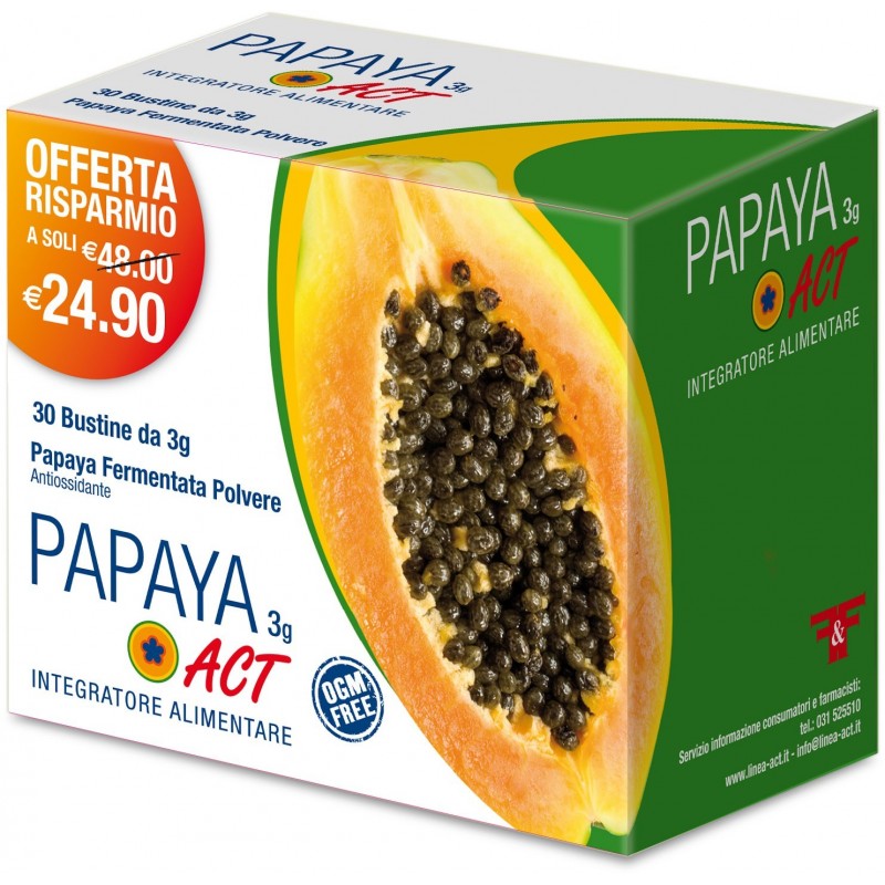 Papaya Act Integratore Antiossidante 30 Bustine Orosolubili