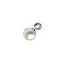 Biojoux Orecchini White Pearl - Crystal Ball Double Ball BJU 800