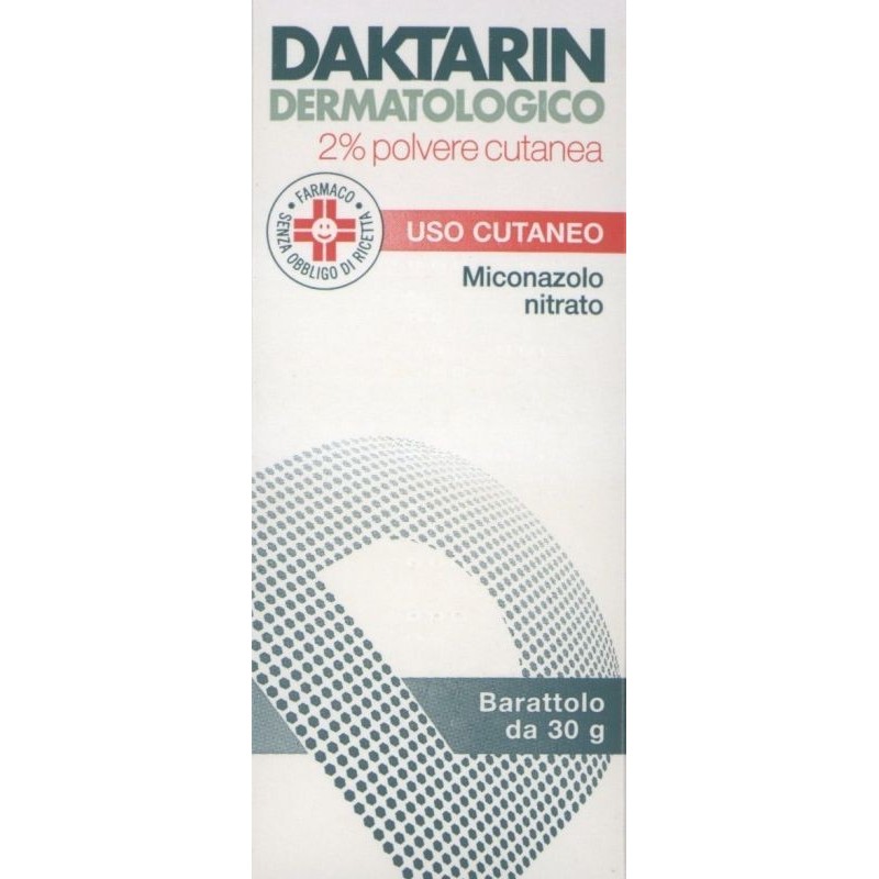 Daktarin Dermatologico 2% Miconazolo 30 Grammi Polvere Cutanea Trattamento Funghi e Micosi della pelle