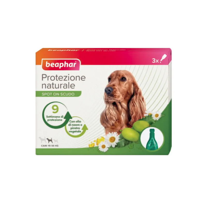 Beaphar B. V. Protezione Nat Spot On Cane Tm 3 Pipette Da 2 Ml