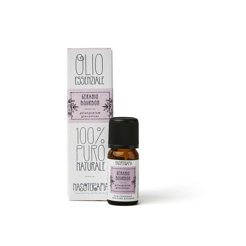 Nasoterapia Olio Essenziale Geranio Bourbon Fiori 10 ml Rilassante e Riequilibrante dell'Umore