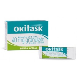 Okitask 40 mg Ketoprofene Farmaco Antidolorifico 10 Bustine Orosolubili