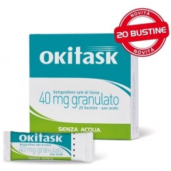 Okitask 40 mg Ketoprofene Farmaco Antidolorifico 20 Bustine Orosolubili