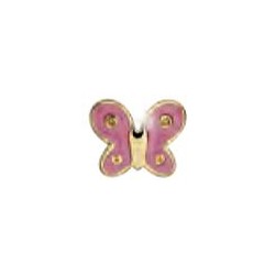 Sanico Orecchino Sterile Bjt710 Gp Pink Butterfly