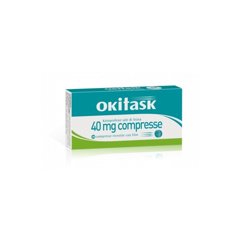 Okitask 40 mg Ketoprofene Farmaco Antidolorifico 10 Compresse