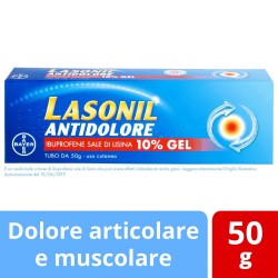 Lasonil Antidolore Gel 10% Ibuprofene Farmaco Antidolorifico 50 grammi
