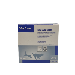 Virbac Megaderm Supplemento Gatti E Cani Inferiori A 10 Kg Scatola Da 32 Sacchetti Monodose 4 Ml