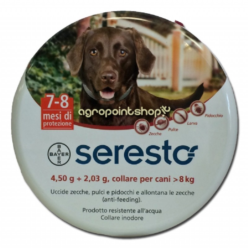 SERESTO*collare antiparassitario 45 g (70 cm) per cani (pesosuperiore a 8 Kg)