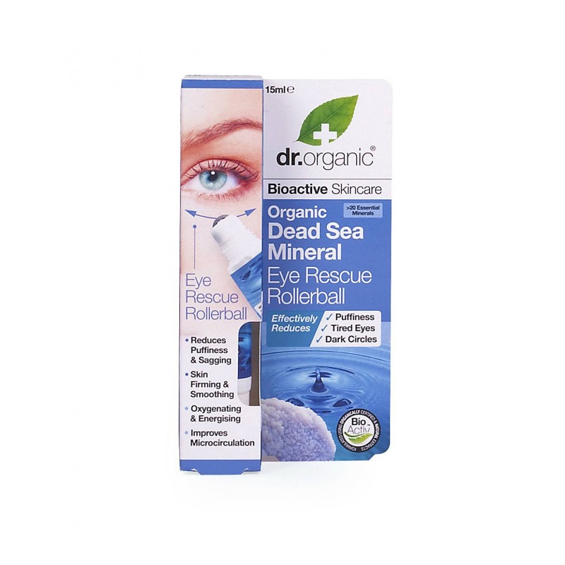 Optima Naturals Dr Organic Dead Sea Minerals Sali Mar Morto Eye Rescue Roller Siero Contorno Occhi 15 Ml