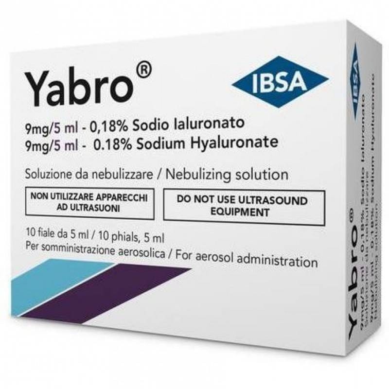Ibsa Farmaceutici Italia Yabro Aerosol Sodio Ialuronato 0,18% Soluzione Da Nebulizzare 10 Fiale Da 5 Ml
