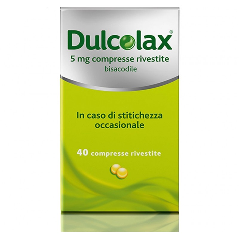 Dulcolax 5 mg di Bisacodile Farmaco Lassativo 40 Compresse