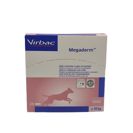 Virbac Megaderm Supplemento Cani Superiori A 10 Kg Scatola Da 28 Sacchetti Monodose 4 Ml