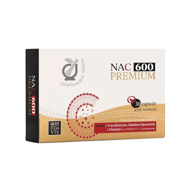 NAC 600 Premium Integratore Antiossidante 30 Capsule Fitopreparatori Italiani