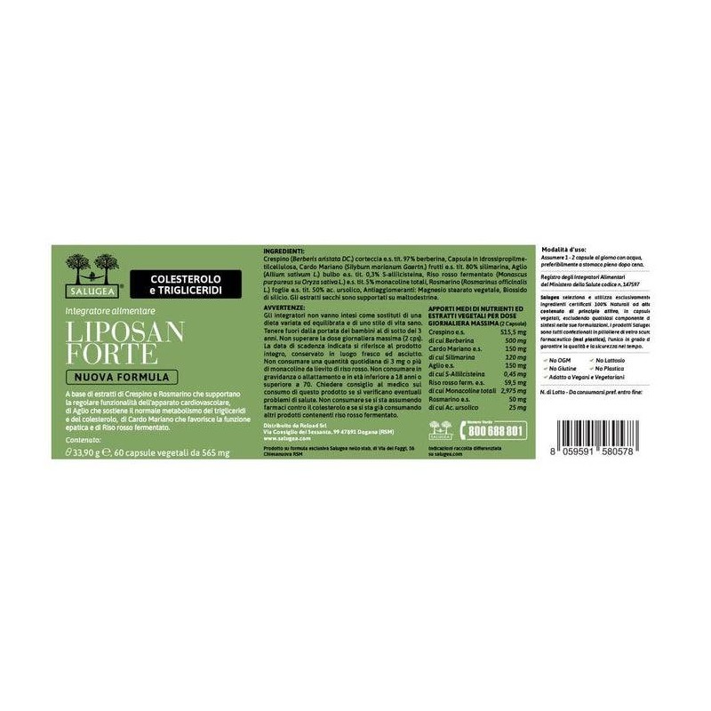 Salugea Liposan Forte Nuova Formula 60 Capsule