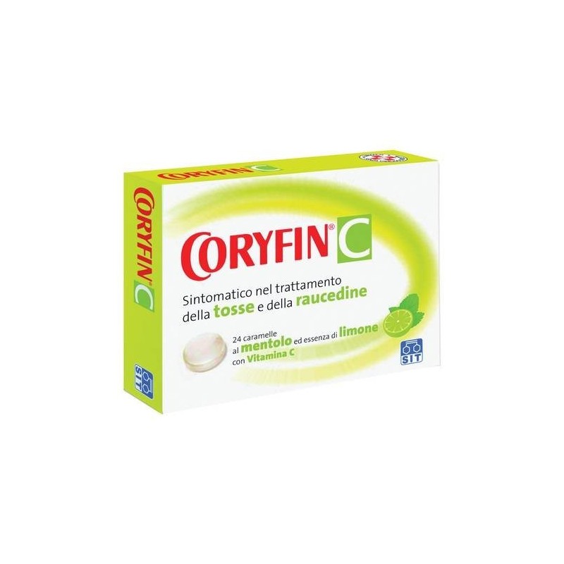 Coryfin® C Gusto Limone Farmaco per la Tosse e Raucedine 24 Caramelle