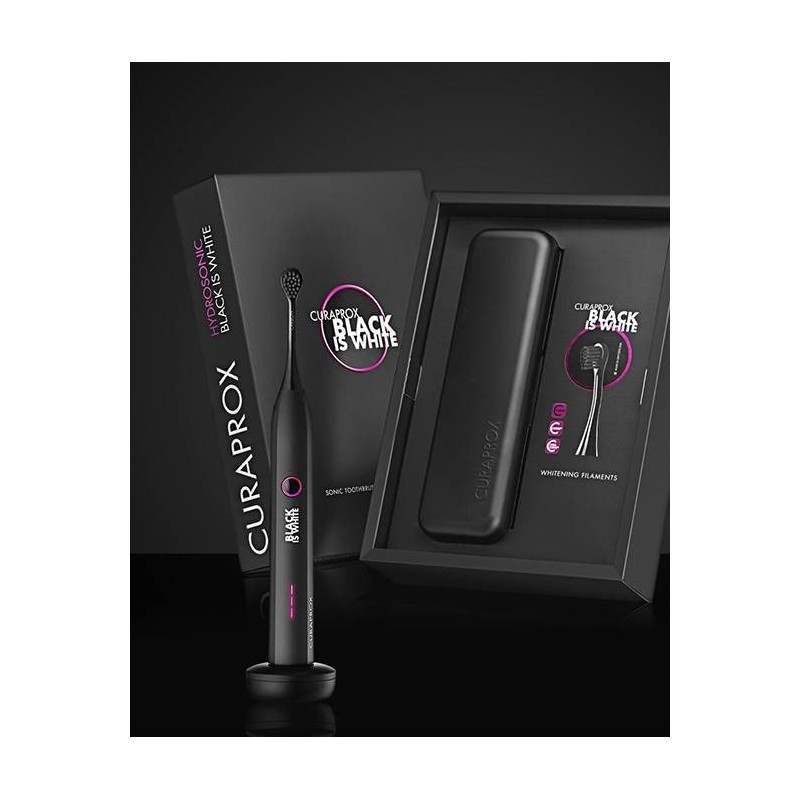 Curaden Ag Curaprox Hydrosonic Black Is White Spazzolino Sonico