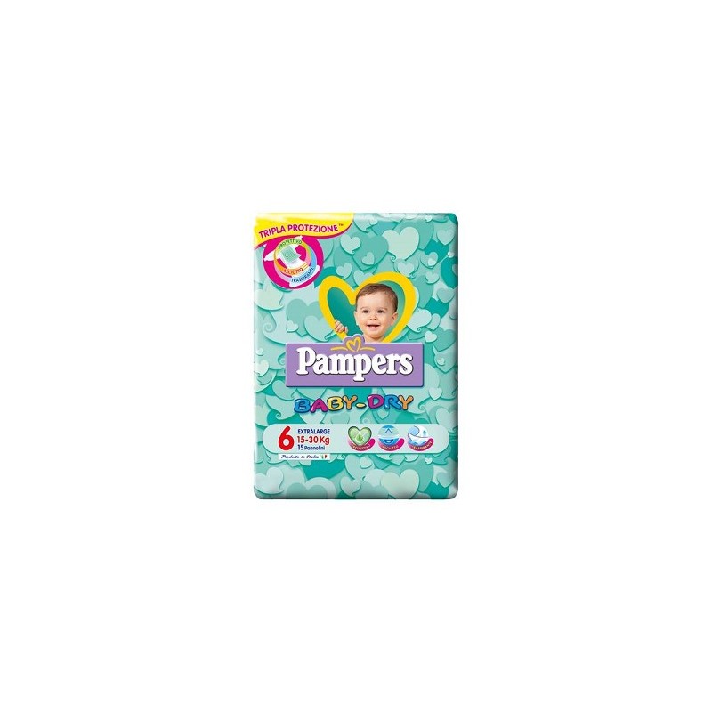 Fater Pannolini Per Bambini Pampers Baby Dry Downcount No Flash Xl 15 Pezzi