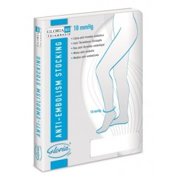 Gloria Med Gloriamed Thrombosis 18 Punta Chiusa Con Foro D'ispezione Tutta Coscia Autoreggente Corto Misura L 1 Paio