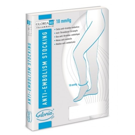 Gloria Med Gloriamed Thrombosis 18 Punta Chiusa Con Foro D'ispezione Tutta Coscia Autoreggente Corto Misura L 1 Paio
