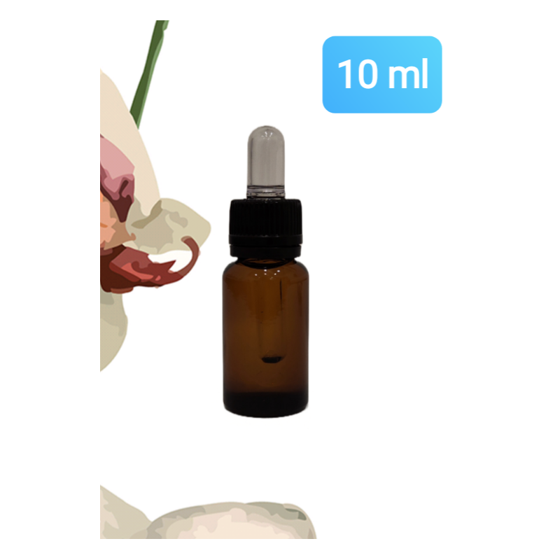 olio essenziale di tea tree in flacone in vetro da 10 ml con tappo contagocce a sigillo