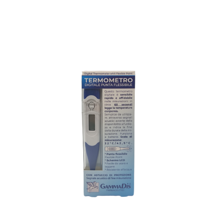 Gammadis Farmaceutici Termometro Digitale Punta Flessibile Con Custodia Protettiva