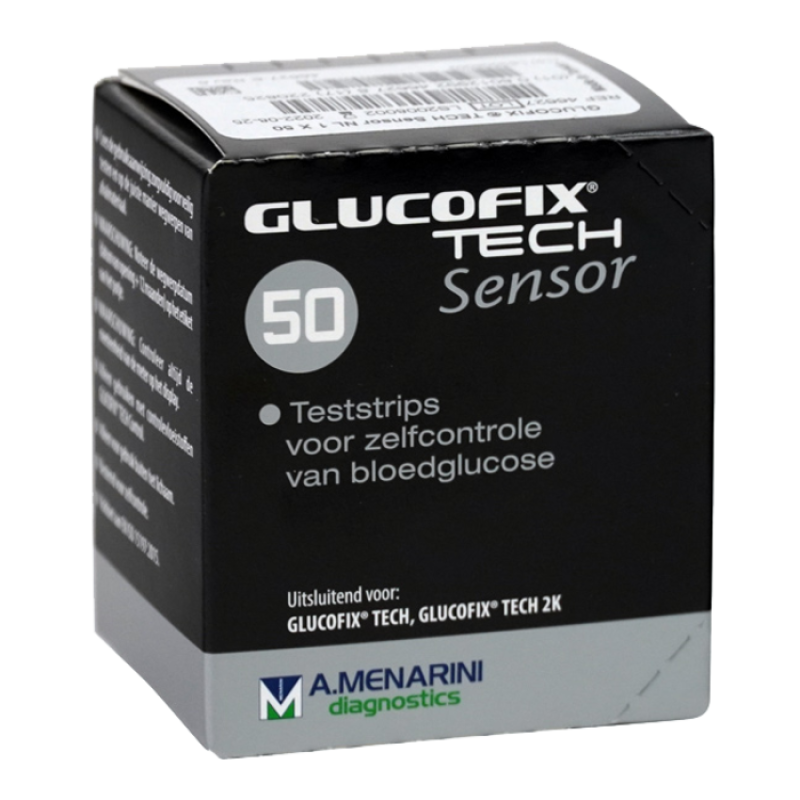 A. Menarini Diagnostics Strisce Misurazione Glicemia Glucofix Tech Sensor 50 Pezzi