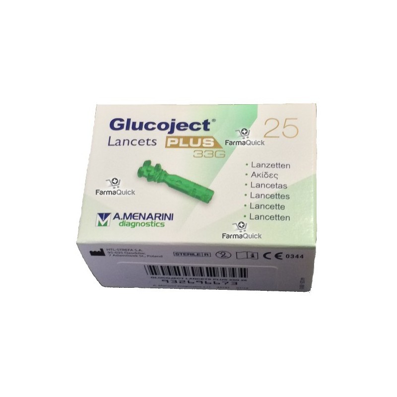 A. Menarini Diagnostics Lancette Pungidito Glucojet Plus Gauge 33 25 Pezzi