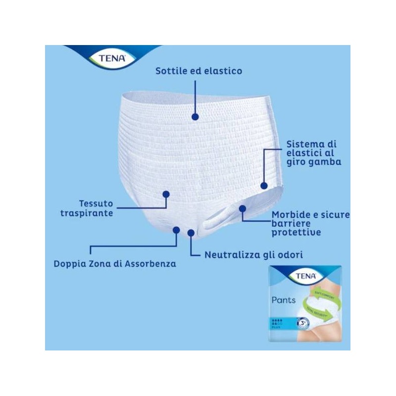 Essity Italy Pannolone Per Incontinenza Tena Pants Plus Small 14 Pezzi