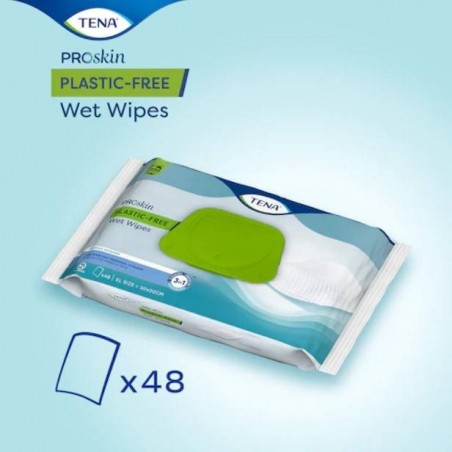 Essity Italy Tena Wet Wipes Plastic Free 48 Pezzi