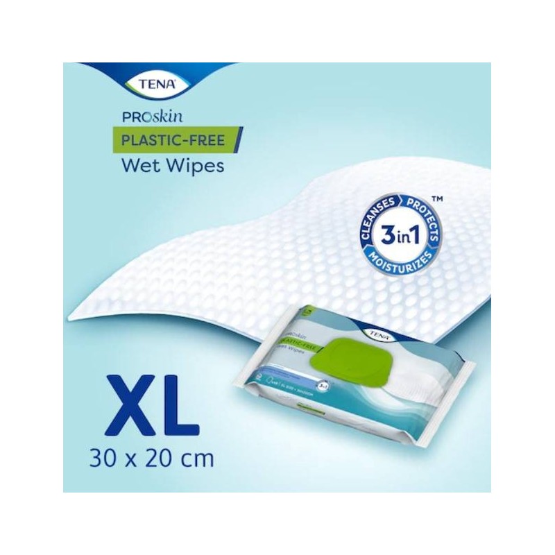Essity Italy Tena Wet Wipes Plastic Free 48 Pezzi