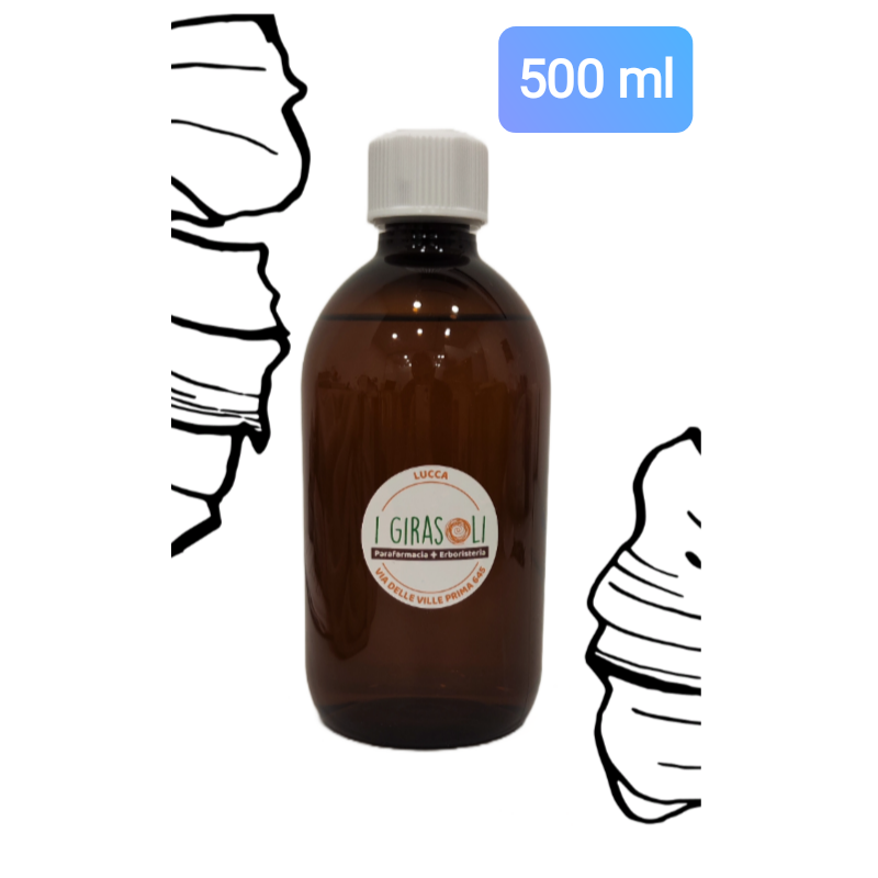 olio di neem in flacone in PET da 500 ml con tappo a sigillo