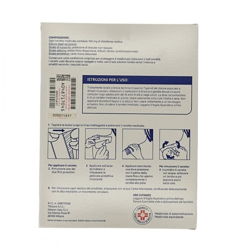 Voltadol Unidie Cerotto Antifiammatorio 140 mg Diclofenac 10 Cerotti per dolori muscolari e articolari
