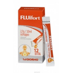 Fluifort Sciroppo 2,7g / 10 ml Carbocisteina Farmaco per la Tosse Grassa 12 Bustine Monodose - Farmasole