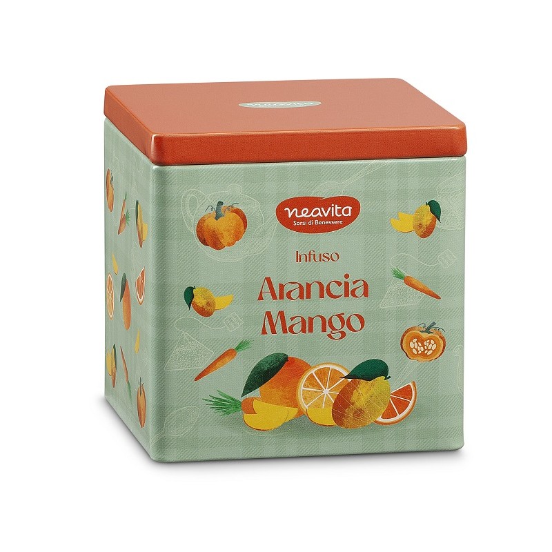 Hp Italia Neavita Infuso Arancia E Mango Filtroscrigno In Square Tin Happy Fruits Verde