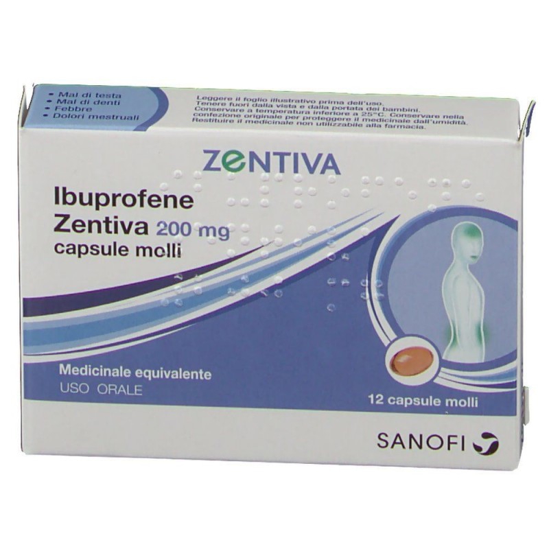 Zentiva Italia Ibuprofene Zentiva 200 Mg Capsule Molli Ibuprofene Zentiva 400 Mg Capsule Molli Medicinale Equivalente