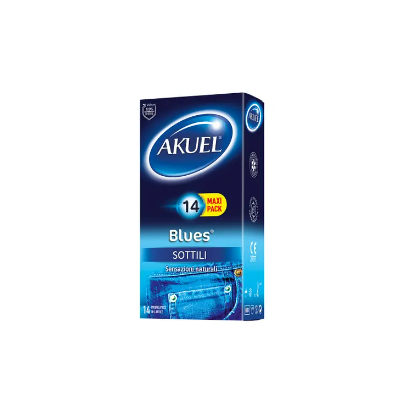 Nova Argentia Ind. Farm Profilattico Akuel Blues Sottile 14 Pezzi