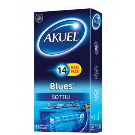 Nova Argentia Ind. Farm Profilattico Akuel Blues Sottile 14 Pezzi