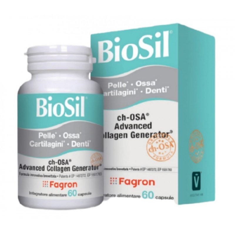 Fagron Biosil Integratore per Capelli Unghie Ossa 60 Capsule