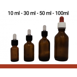 flaconi in vetro con tappo contagocce - 4 formati
