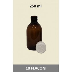 stock 10 flaconi in PET da 250 ml con tappo a vite