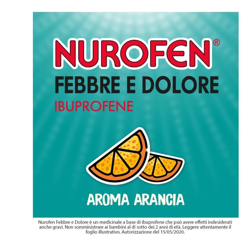 Reckitt Benckiser H. Nurofen Febbre E Dolore 200mg/5ml Sospensione Orale Gusto Arancia Senza Zucchero Nurofen Febbre E Dolore 20