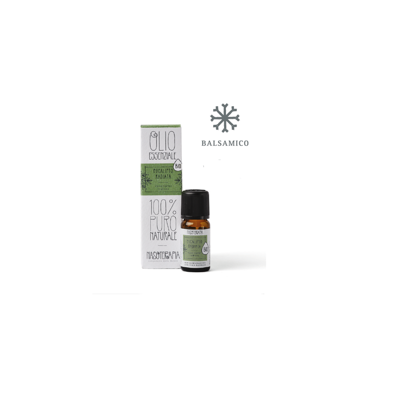 Nasoterapia Olio Essenziale Eucalipto Radiata Biologico 100% Puro Naturale 10 ml Favorisce il Respiro anche per Bambini
