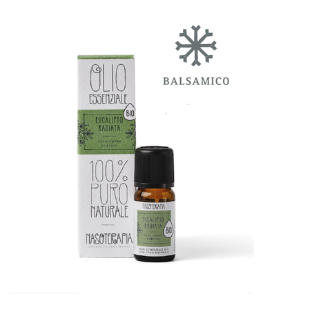 Nasoterapia Olio Essenziale Eucalipto Radiata Biologico 100% Puro Naturale 10 ml Favorisce il Respiro anche per Bambini