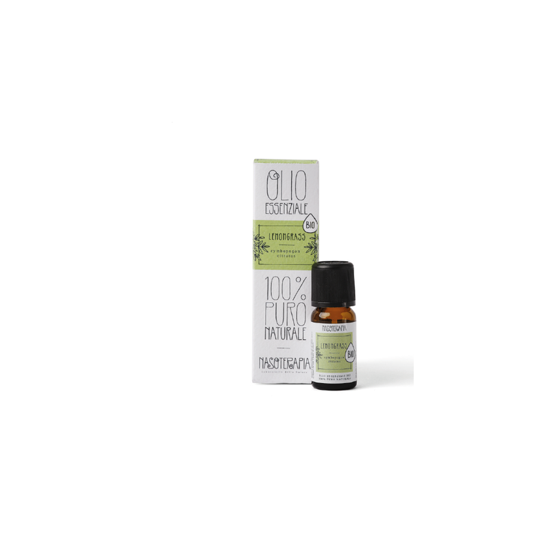 Olio Essenziale Lemongrass Bio Cymbopogon Fexuosus Parti Aeree 10 ml Nasoterapia Repellente Zanzare