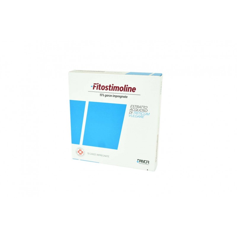 Fitostimoline 15% Farmaco Cicatrizzante per Ferite 10 Garze Impregnate Damor